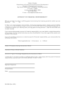 Affidavit Of Financial Responsibility Form - Alaska Department Of Community And Economic Development
