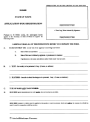 Form Mark-1 - Application For Registration - Maine Secretary Of State
