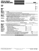 Form 540a - California Resident Income Tax Return 2001 Printable pdf