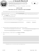 Form 162-lpr - Restated For For A Certificate Of Limited Partnership