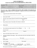 Sales Tax Form License And License Renewal Application - Town Of Ridgway, Colorado