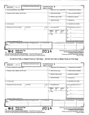 Form W-2 - Wage And Tax Statement 2014 Printable pdf