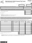 Form It-641 - Manufacturer's Real Property Tax Credit 2014