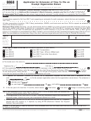 Form 8868 - Application For Extension Of Time To File An Exempt Organization Return Form