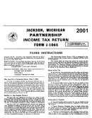 Form J-1065 - Income Tax Return Michigan Printable pdf
