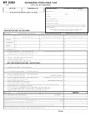 Form Bp - Business Privilege Tax - City Of Pittsburgh - 2008