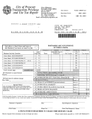 Transaction Privilege And Use Tax Report Form - City Of Prescott Printable pdf