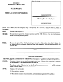 Form Mnpca-6 - Articles Of Incorporation - Domestic Nonprofit Corporation