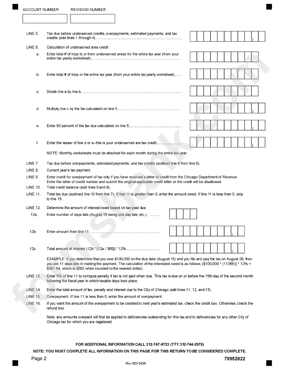 Form 7595us - Instructions For Preparing The Ground Transporations Tax Return 2000