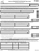 Form It-254 - Claim Form For Residential Fuel Oil Storage Tank Credit