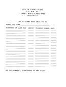 Sales Tax 5% Submission Template - City Of Clark Point