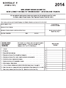 Form Nj-1041 - New Jersey Income Of Nonresident Estates And Trusts - 2014