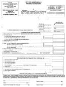 City Income Tax Return Form