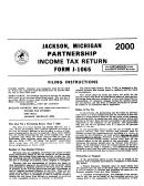 Form J-1065 - Income Tax Return - Jackson Printable pdf
