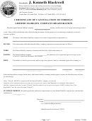 Certificate Of Cancellation Of Foreign Limited Liability Company Registration Form - Ohio Secretary Of State