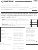 Form St-140 - Individual Purchaser's Annual Report Of Sales And Use Tax - New York State Department Of Taxation And Finance - New York