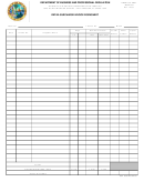 Dbpr Form Ab&t 4000a-002 - Retail Surcharge Invoice Worksheet Template - Department Of Business And Professional Regulation - Florida