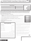 Form St-140 - Individual Purchaser's Annual Report Of Sales And Use Tax - 2014