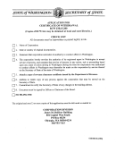 Form 010-003 B - Application For Certificate Of Withdrawl Washington - Secretary Of State