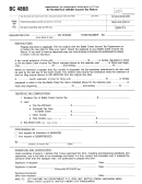 Form Bc4868- Application For Automatic Extension Of Time To File Battle Creek Income Tax Return Michigan - City Income Tax Department