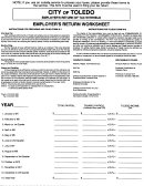 Employer's Return Worksheet Form
