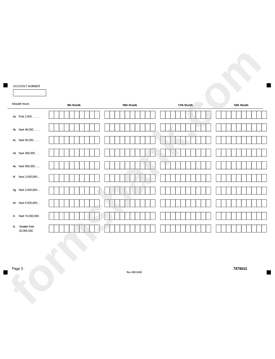 Reseller Of Electricity Tax Schedule Sheet