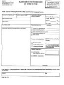 Form 04-668 - Application For Extension Of Time To File Form
