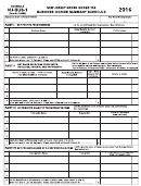 Form Nj-1040nr -non-resident Income Tax Return - 2016