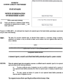Form Mllp-3a - Notice Form For Resignation Of Registered Agent