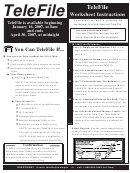 Form 41-144 - Telefile Worksheet - Iowa Department Of Revenue