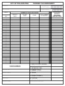 Form 83-e-652 - Parking Tax Worksheet - City Of Philadelphia