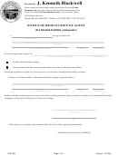 Form 153-lag - Notice Of Resignation Of Agent (for Limited Liability Companies) Form