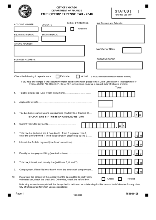 Form 7540 - Employers