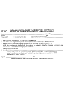 Form St-105 - Indiana General Sales Tax Exemption Certificate