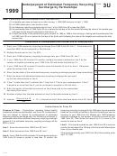 Form 3u-ip-034-99 - Underpayment Of Estimated Temporary Recycling Surcharge By Partnerships