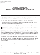 Form Dr 1286 - Tobacco Distributor's Certificate For Exemption Msa/non-participating Manufacturer Brands - Colorado Department Of Revenue