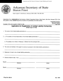 Application For Registration Of Limited Liability Partnership Form