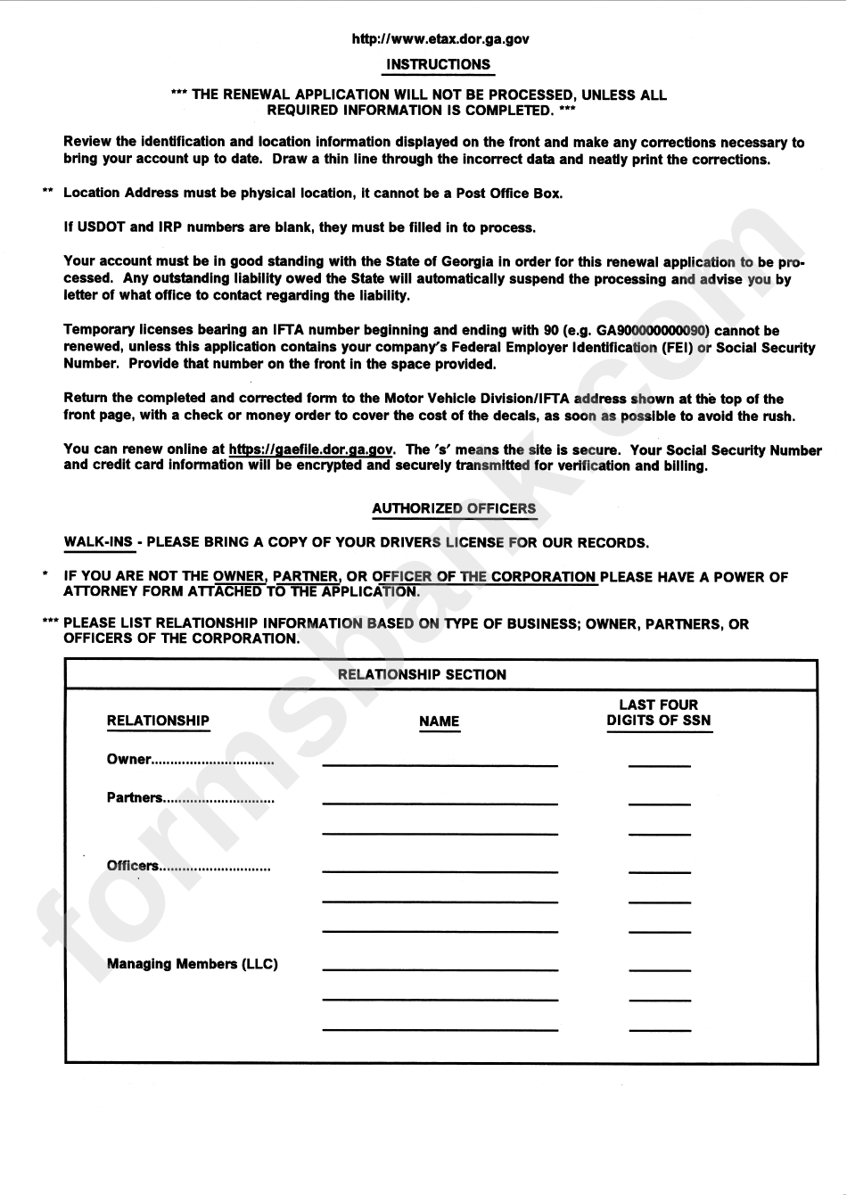 2010 Ifta Renewal Registration Application Form