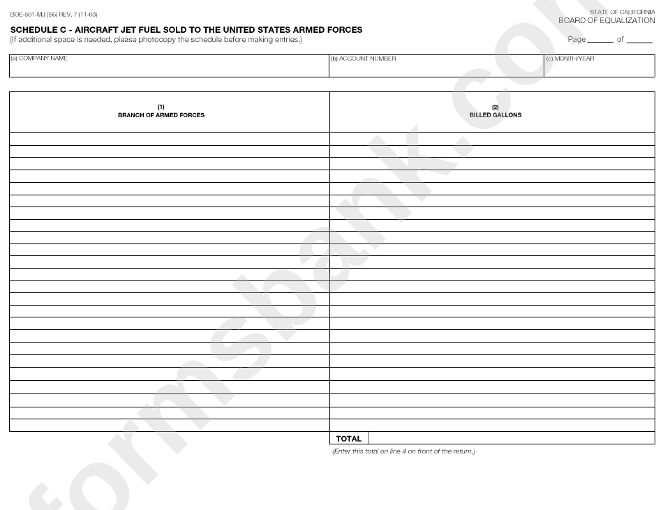 Form Boe-501-Mj - Aircraft Jet Fuel Dealer Tax Return - State Of California