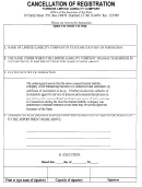 Cancellation Of Registration Form - Foreign Limited Liability Company - Office Of The Secretary Of The State Of Connecticut