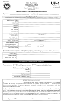 Form Up-1 - Louisiana Report Of Unclaimed Property Verification Form - Department Of The Treasury