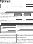Form Tr 3 - Application For Refund Of Tire Fee