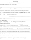Questionnaire Form - Division Of Taxation - City Of Sylvania