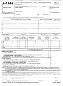 Form L-1065 - Income Tax Partnership Return Printable pdf