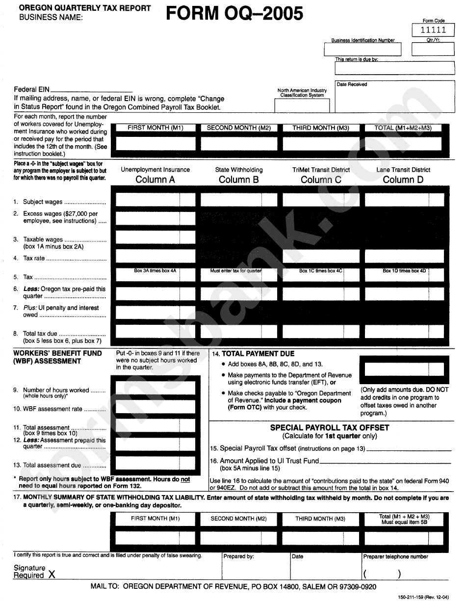 Form Oq/form 132 - Employee Detail Report 2005