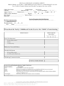 Preschool & Early Childhood Scale Form Scores For Child's Functioning Template