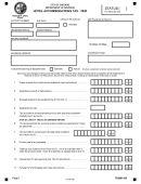 Form 7520 - Hotel Accomodation Tax Form - Department Of Revenue - Illinois Printable pdf