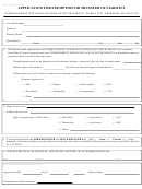 Form 55 - Application For Exemption Or Transfer Of Liability