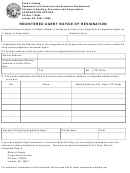 Registered Agent Notice Of Resignation Form- Department Of Community And Economic Development