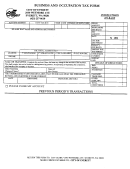 Business And Occupation Tax Form - City Of Everett